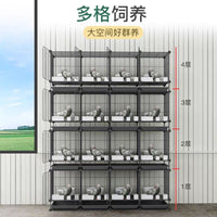 Large Thickened Pigeon Breeding Cage with Tray - 2, 3, 9, or 10 Compartments for Racing Pigeons and Meat Pigeons