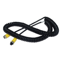 M12 4-Pin Coiled Aviation Cable for Car and Truck Video Systems