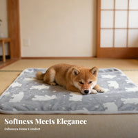 Soft Fleece Pet Blanket All Seasons Use Soft Fleece Dog Blanket Versatile Printed Dog Throw for Young Dogs, Kittens, Kennel, Crate, Couch