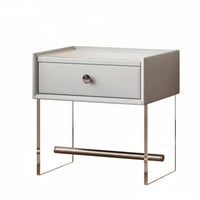Modern type Clear C-Shaped Table Minimalist Design Nightstand Space-Saving Household Furniture Transparent Look for Apartment Dwellers, Interior Designers, Bedroom, Small Spaces, Living Room, Entryway