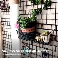 Over-the-Railing organizer Space-Saving Hanging Basket Rust-withstandant for Windowsill