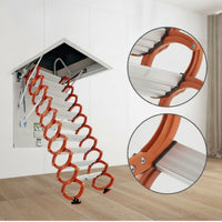 Retractable Attic Ladder Space-Saving Pull down Attic Ladder Foldable Folding Loft Staircase for Homeowners, Mezzanine