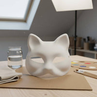 White Paper Pulp Mask Paint Your Own White Paper Mache Mask Easy to Color