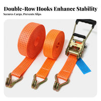 Ratchet Lashing Strap Heavy Duty Cargo Strap Break Resistant Heavy Duty Cargo Binder for Truck Drivers, Contractors, Trucking, Transporting, Trucks