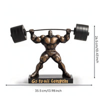 Bodybuilder Figurine Fitness Gym Ornament Masculine Desk Figurine for Bodybuilders
