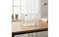 Display Case with Door See-Through Acrylic Box with Door Minimalist Toy Storage Box for Collectors