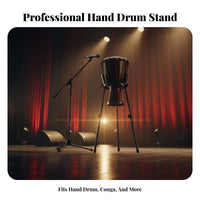 African Drum Stand Sturdy Construction African Hand Drum Stand Portable Adjustable Percussion Mount for Drummers, Artists, Stage Performance