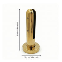 Glass Clamp 304 Stainless Steel Glass Clamp with Black Insert Cylindrical Hardware for Stair Railings