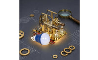double Cylinder Heat-Cycle Engine Reflective Finish Heat-Cycle Engine Model Thermodynamics Demonstration