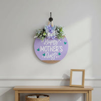 Ready to Hang Lavender Seasonal Welcome Plaque Sturdy Wood Farmhouse Door Decor 3D Layered Design Joyful Seasonal Door Sign Fade Resistant for Entryway, Porch