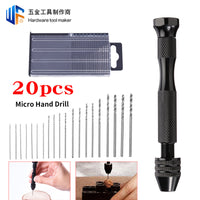 Hand Drill Set with Twist Drill Bits for Craft, Model Making, and Jewelry