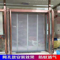 Magnetic Screen Door with Teslin Mesh for Home & Commercial Use, Self-Sealing Insect Protection