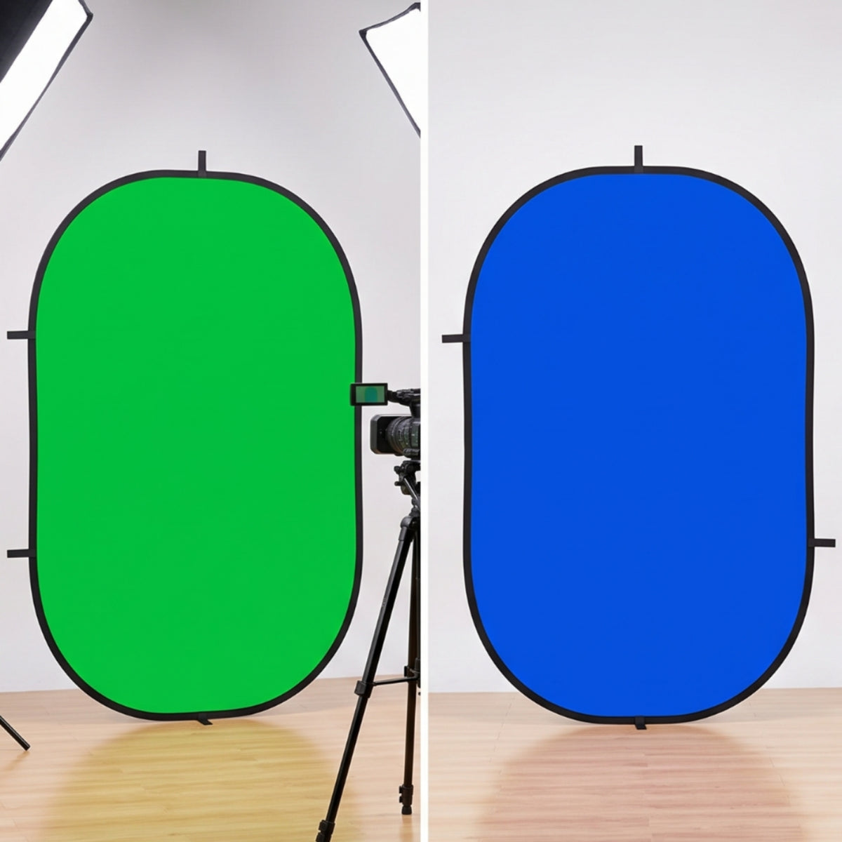 Double-Sided Color Key Key Board Portable Foldable Backdrop Board Reversible Foldable Background Panel for Videographers, Live Broadcasting