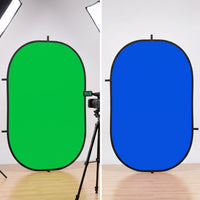 Double-Sided Color Key Key Board Portable Foldable Backdrop Board Reversible Foldable Background Panel for Videographers, Live Broadcasting