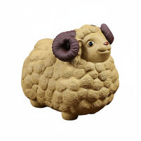 Tea Pet Decorative Sheep Figurine Ceramic Sheep Figurine