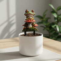 Frog on Mushroom Plaque Weather Resistant Frog on Mushroom Decor True-to-Life Details Acrylic Sign for Yard, Patio