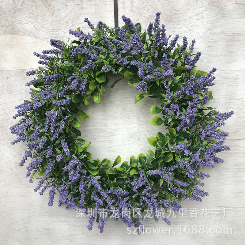 Large Artificial Lavender Wreath for Wedding Decor & Home Display