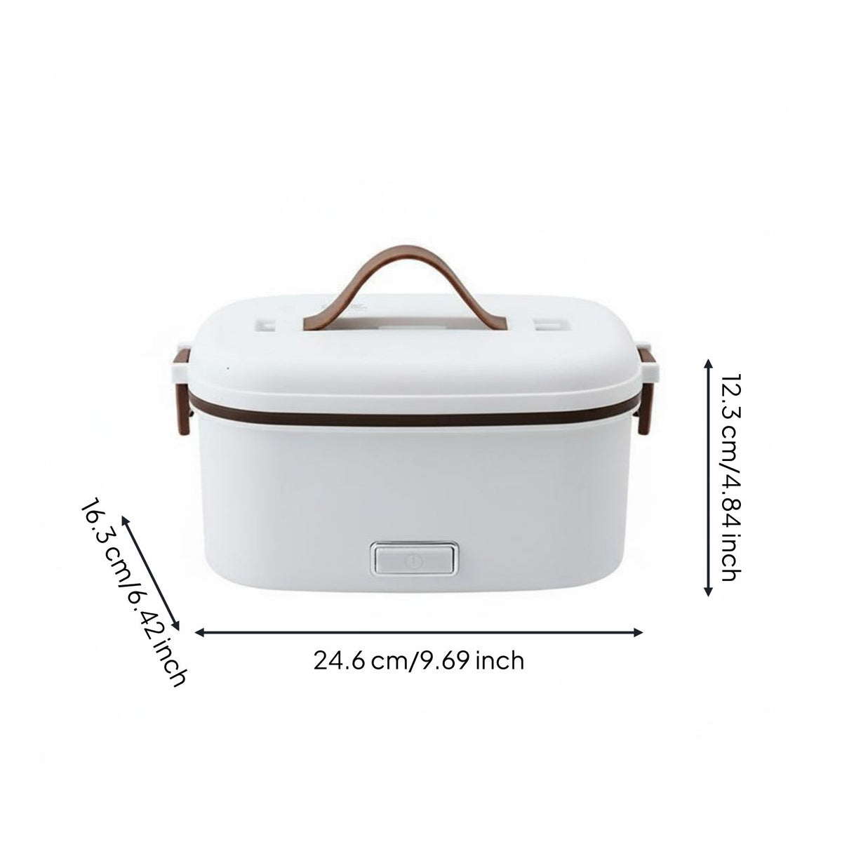 Dual Use Car Heated Lunch Box Easy to Carry Handle Stainless Steel Heating Lunch Box BPAsafe for Drivers, Commuters, Travel, Office