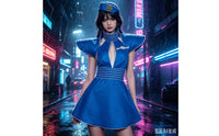 Aviation Attendant Cosplay Costume Full Set Aviation Attendant Costume Air Stewardess Outfit for Halloween