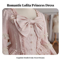 Doll-Like Princess Dress Voluminous Skirt Multi-Layered Lace Patchwork Dress Ribbon Feature Cosplay Formal Gown Vintage Inspired