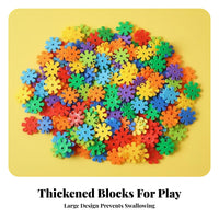 500 G Snowflake Building Blocks Educational Building Discs Sparks Creativity Interlocking Discs for Preschoolers, Young Children