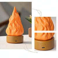 Rechargeable LED Night Light with Hanging Loop Portable Flickering Flame Light Cordless Flame Lamp Flameless for Campers, Camping, Bedroom, Tent, Patio