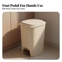 Double Release Ing Garbage Can Detachable Inner Container Foot Pedal Trash Can Press Top Waste Bin Modern Design for Living Room