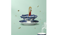 Umbrella Shaped Tea Strainer Chinese Chic Design Porcelain Loose Herb Filter