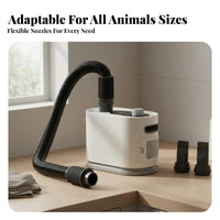 Quick Dry Cat and Dog Dryer Low Noise Design High Velocity Dog Blower LED Display High Velocity Pet Dryer Stretchable Hose for Professional Groomers, Home Use