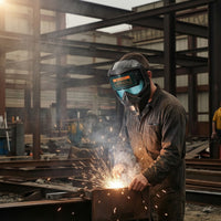 Vented Auto-Darkening Soldering Helmet /IR Protection Soldering Mask with Auto-Darkening Lens Breathable Face Visor Impact-Resistant for Metalworkers