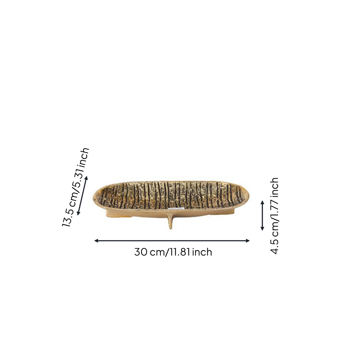 Oval Serving Tray Low-Profile Oval Display Tray Decorative for Refreshment Area