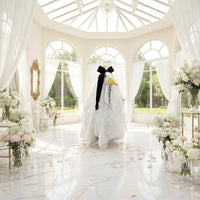 Porch Goose Costume Wedding Dress Presentable Goose Bride Set Party Ornamental Home Decoration for Yard, Halloween