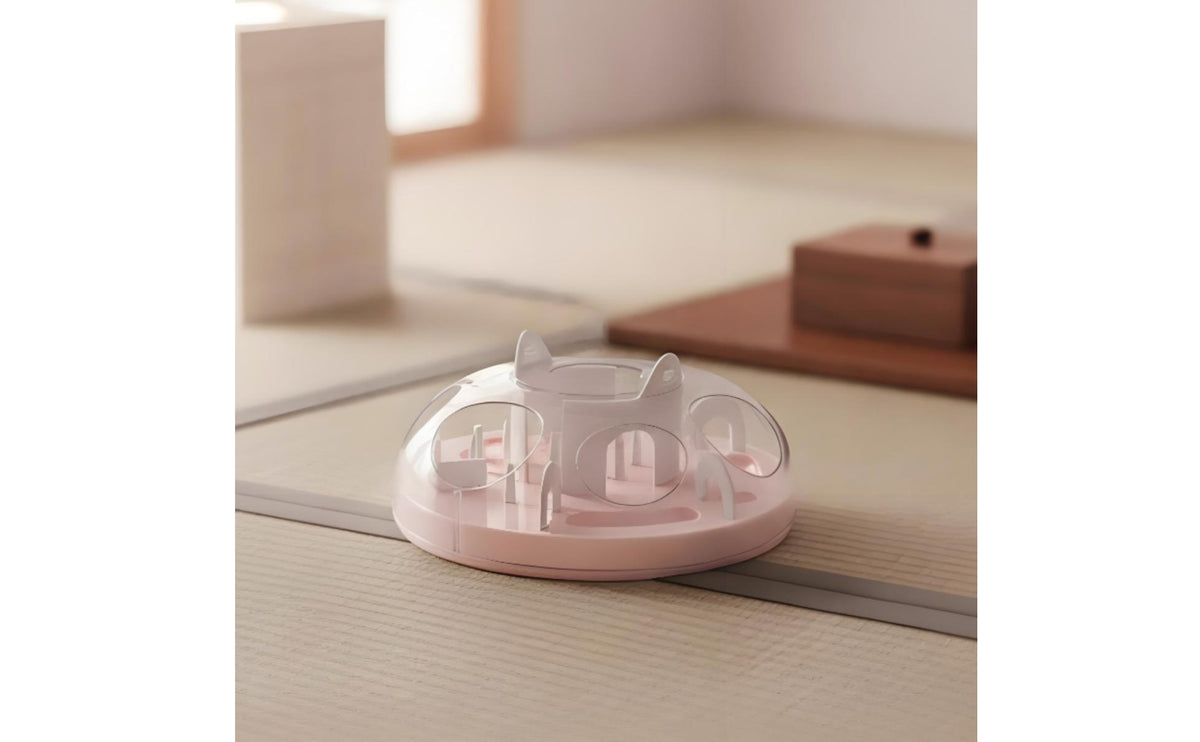 Slow Feeder Cat Bowl Easy to Hygienic Puzzle Feeder Low-Profile Slow Feeding Bowl for Cats