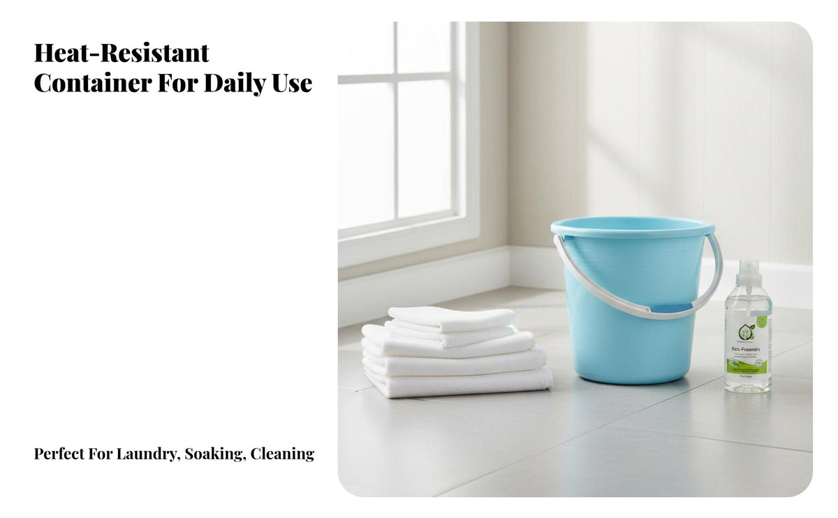Bucket with Handle Large Capacity Foot Soak Basin High Temperature Resistant Utility Bucket with Handle for Renters, Dormitory, Dorm, Washroom