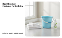 Bucket with Handle Large Capacity Foot Soak Basin High Temperature Resistant Utility Bucket with Handle for Renters, Dormitory, Dorm, Washroom