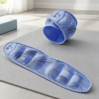 Blue Adjustable Weighted Cuffs Patterned Cuffed Weight Set Hook-and-Loop Weighted Ankle Cuffs Padded