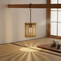 New Chinese Design Woven Bamboo Lamp Shade Handmade Small Bamboo Lampshade Natural Material Tiny Hanging Light Frame Lightweight for Restaurant