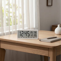 Digital desk Clock with Temperature and Humidity Digital desk Clock with Date and Weekday Minimalist for Bedroom