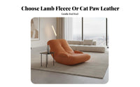 Creamy Aesthetic Upholstered Relaxation Chair Comfortable Armless Floor Rocker Gentle Rocking Motion Indoor Furniture Supportive Backrest for Teenagers, Individuals, Balcony, Living Room, Leisure Area, Reading Nook