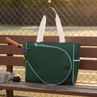Racket Tote Bag Multi-Functional Badminton Racket Carrier Sports Tote with Racket Pocket Multifunctional Pickleball Shoulder Bag