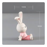 Endearing Phone Stand with Bunny Figure Cute Bunny Phone Stand Decorative Ornament Handsunrestricted for Teens, Office