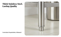 Stainless Steel Work Table Easy to Clean Restaurant Cutting Table Rust Resistant Kitchen Furniture for Caterers, Chefs, Bakery, Workshop, Laundry Room