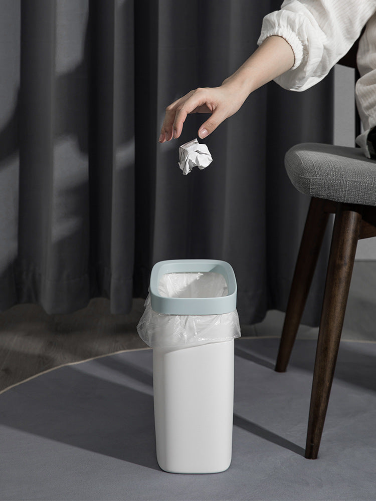 Creative Narrow Slit Kitchen Living Room Bedroom Trash Can with Lid