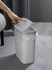 Creative Narrow Slit Kitchen Living Room Bedroom Trash Can with Lid