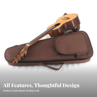 Padded Ukulele Bag 600D Oxford Material Padded Ukulele Backpack Musical Instrument Accessory Waterproof Dual-Mode Carry