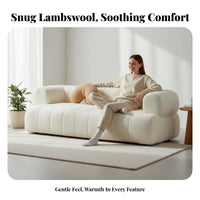 puff Sofa Nordic look and feel puff Couch Modern stylish Loveseat for Apartment Dwellers, Young Adults, Living Room, Lounge Area, Bedroom