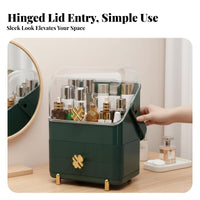 Portable Cosmetic Case with Lid Large Capacity Multi-Compartment cosmetic Box