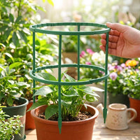 Garden Trellis for Outdoor Plants and Flowers, Sturdy Garden Stakes for Plant Support, Stackable Circular Design for Potted Plants, Tall
