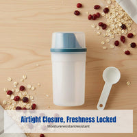 Plastic Airtight Food Container, Grain Storage Jar, Bean, Sweetener, Flour Organizer, Transparent, Modern Design