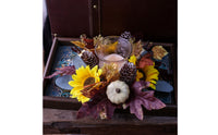 Tabletop Wreath with Candle Holder Decorative Decorations Multicolor for Mantel